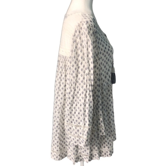French Connection Ava Tile Gypsy Boho Top Size Large - Picture 4 of 15